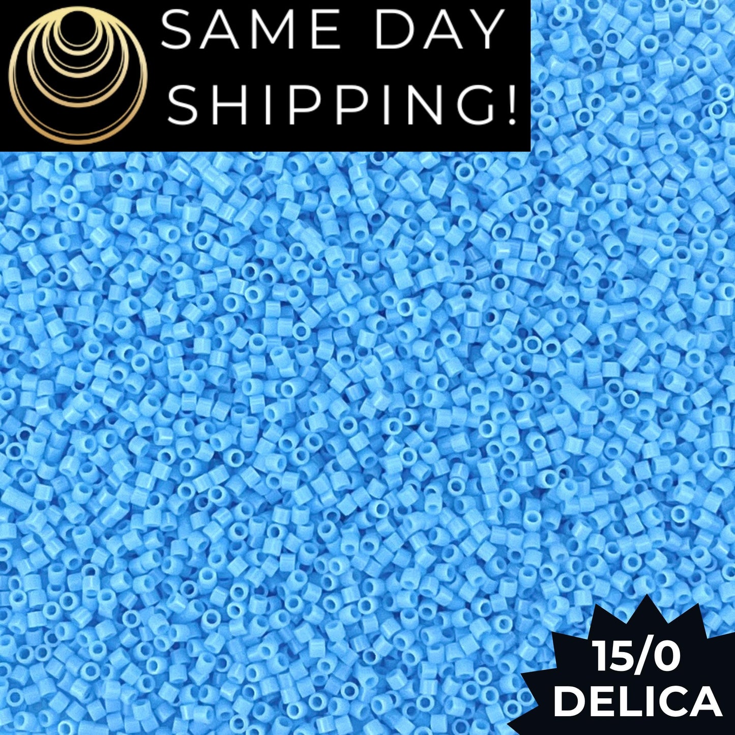 DBS0725 15/0 Miyuki Delica Beads Opaque Turquoise Blue