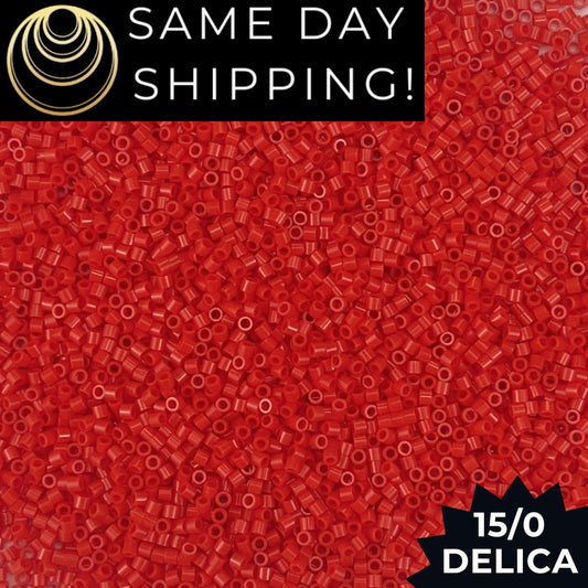 DBS0727 15/0 Miyuki Delica Beads Opaque Light Red