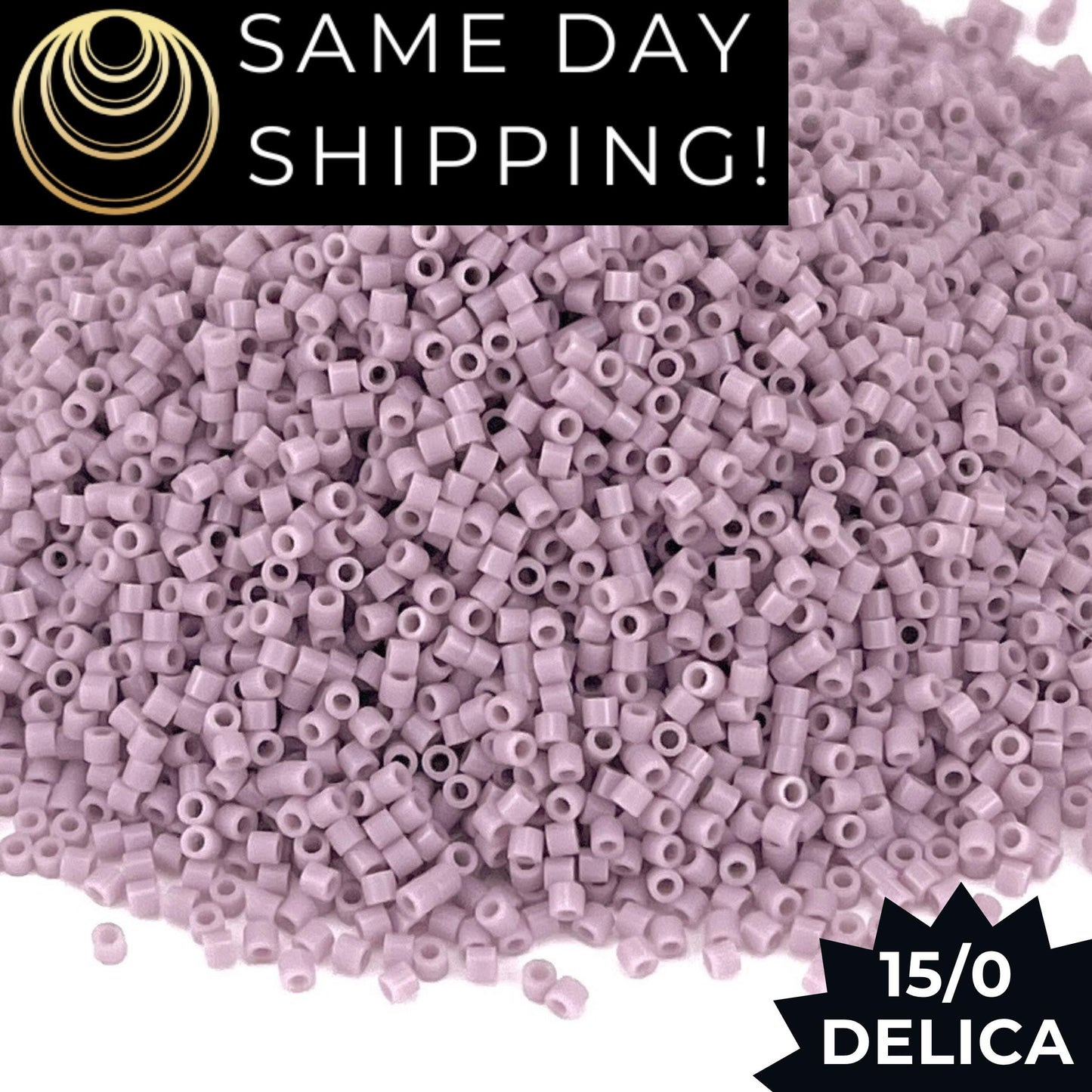 DBS0728 15/0 Miyuki Delica Beads Opaque Lilac