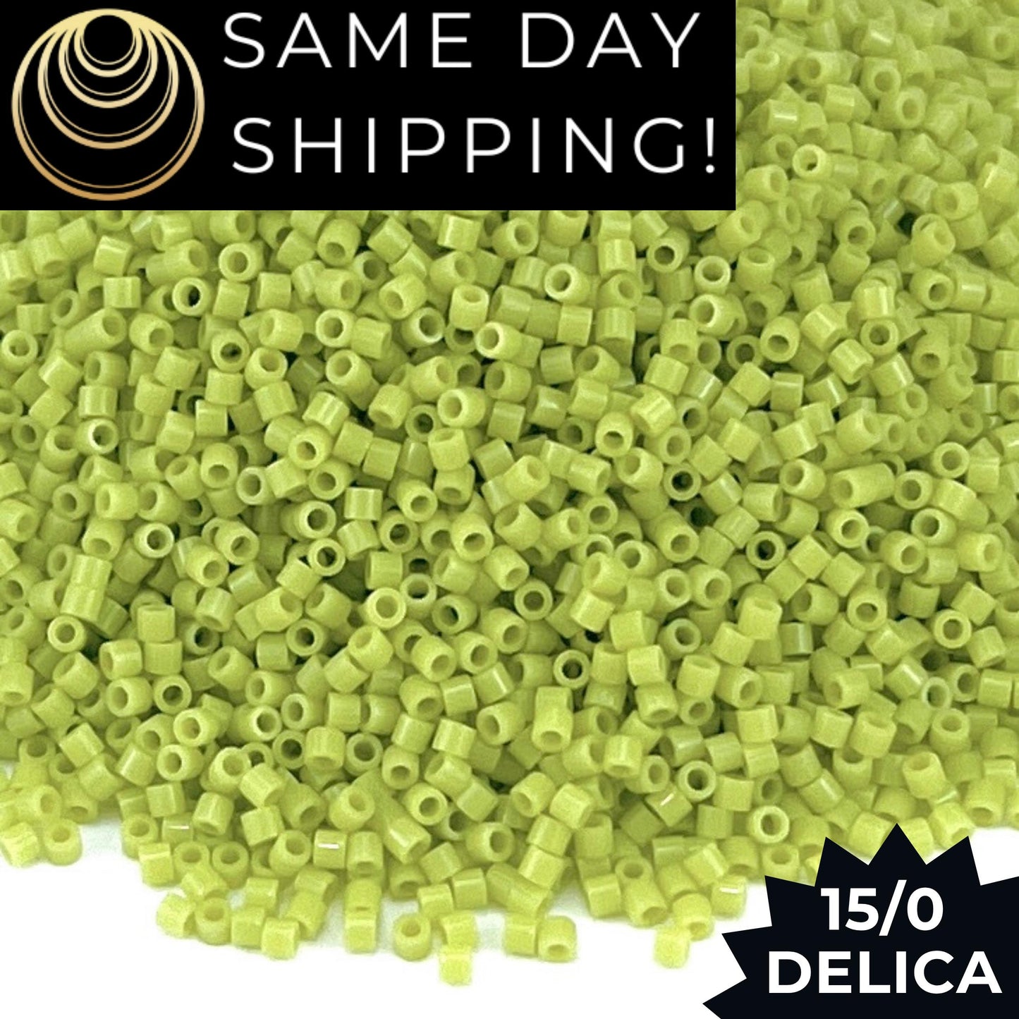 DBS0733 15/0 Miyuki Delica Beads Opaque Chartreuse