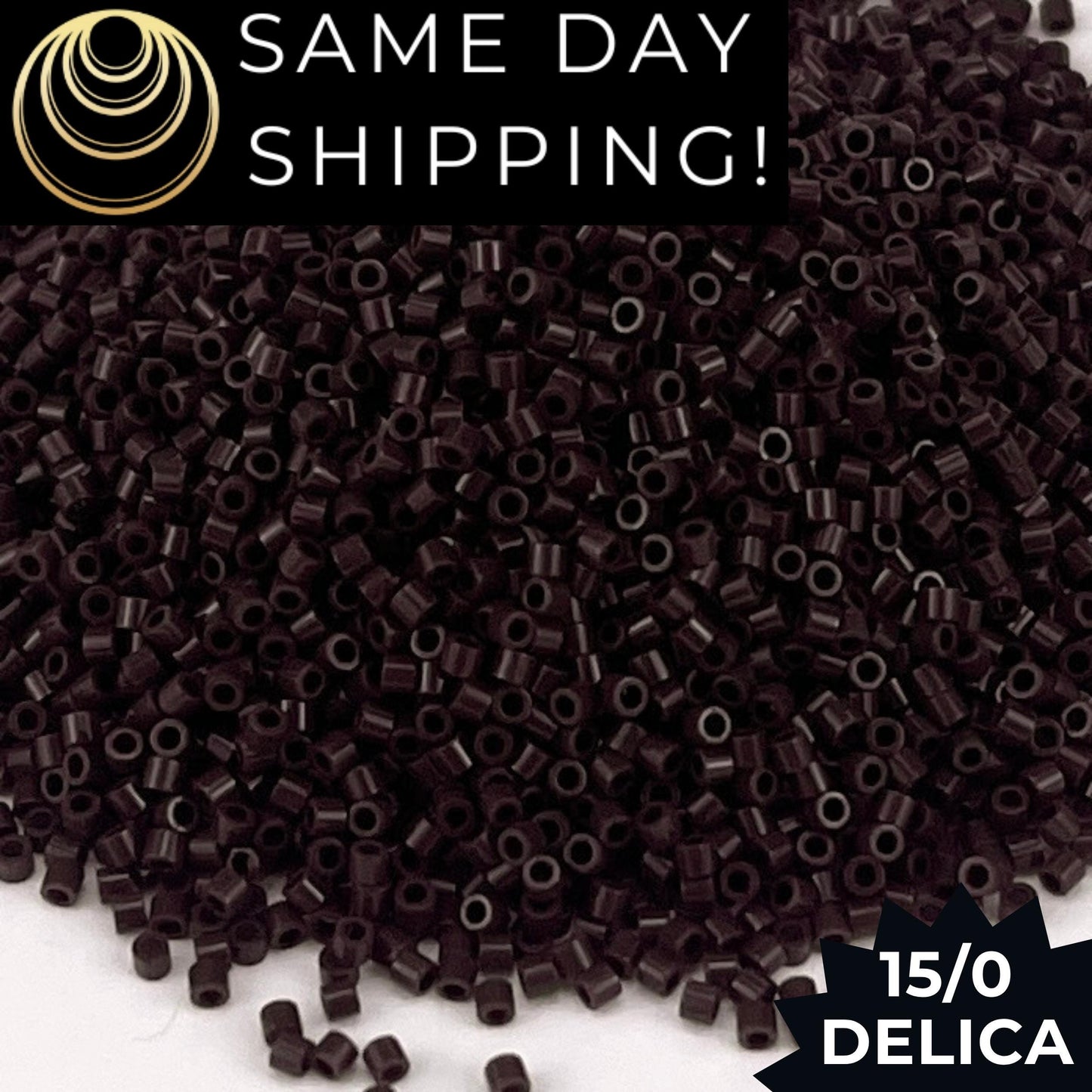 DBS0734 15/0 Miyuki Delica Beads Opaque Chocolate Brown