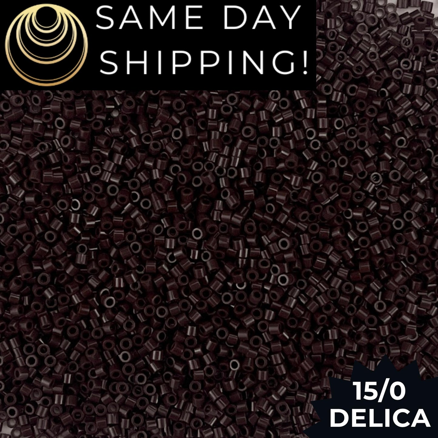 DBS0734 15/0 Miyuki Delica Beads Opaque Chocolate Brown