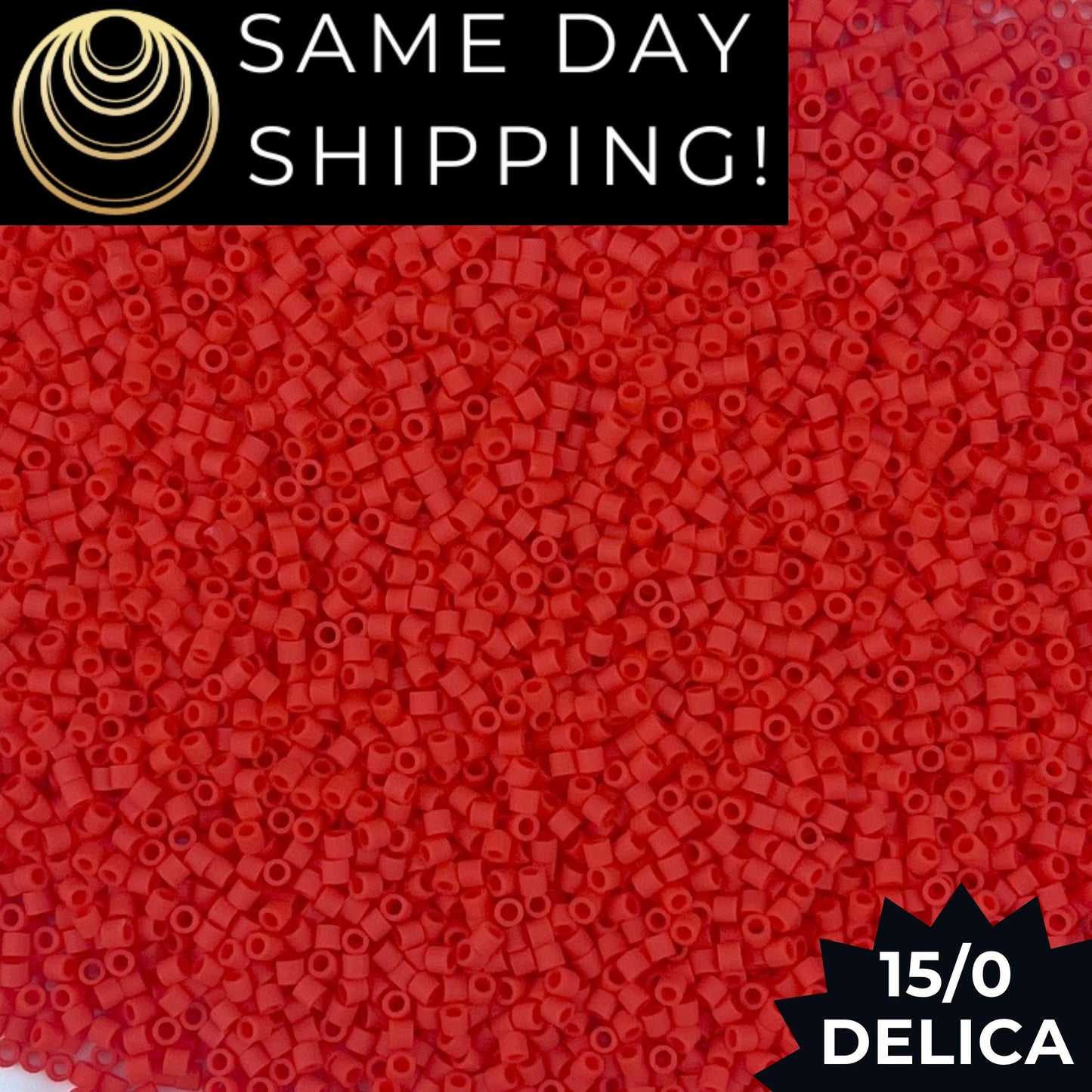 DBS0757 15/0 Miyuki Delica Beads Matte Opaque Light Red