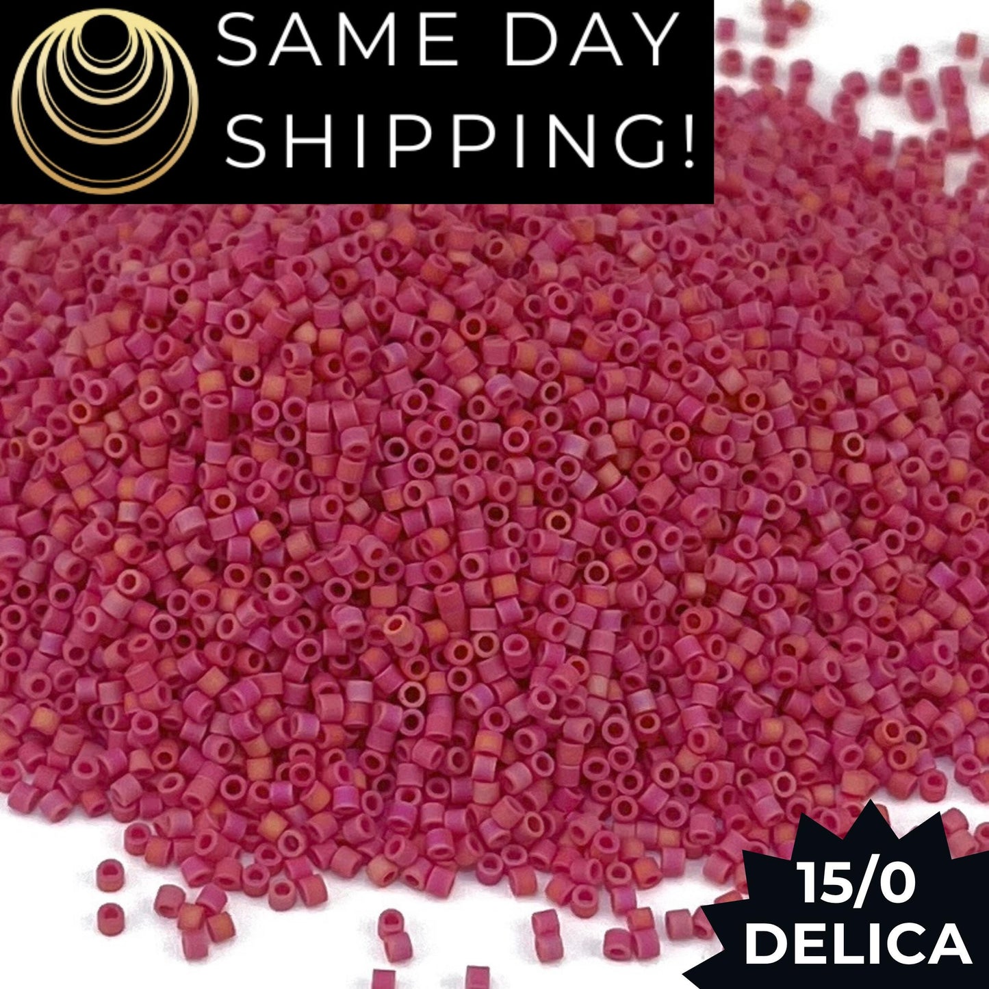 DBS0874 15/0 Miyuki Delica Matte Opaque Maroon AB