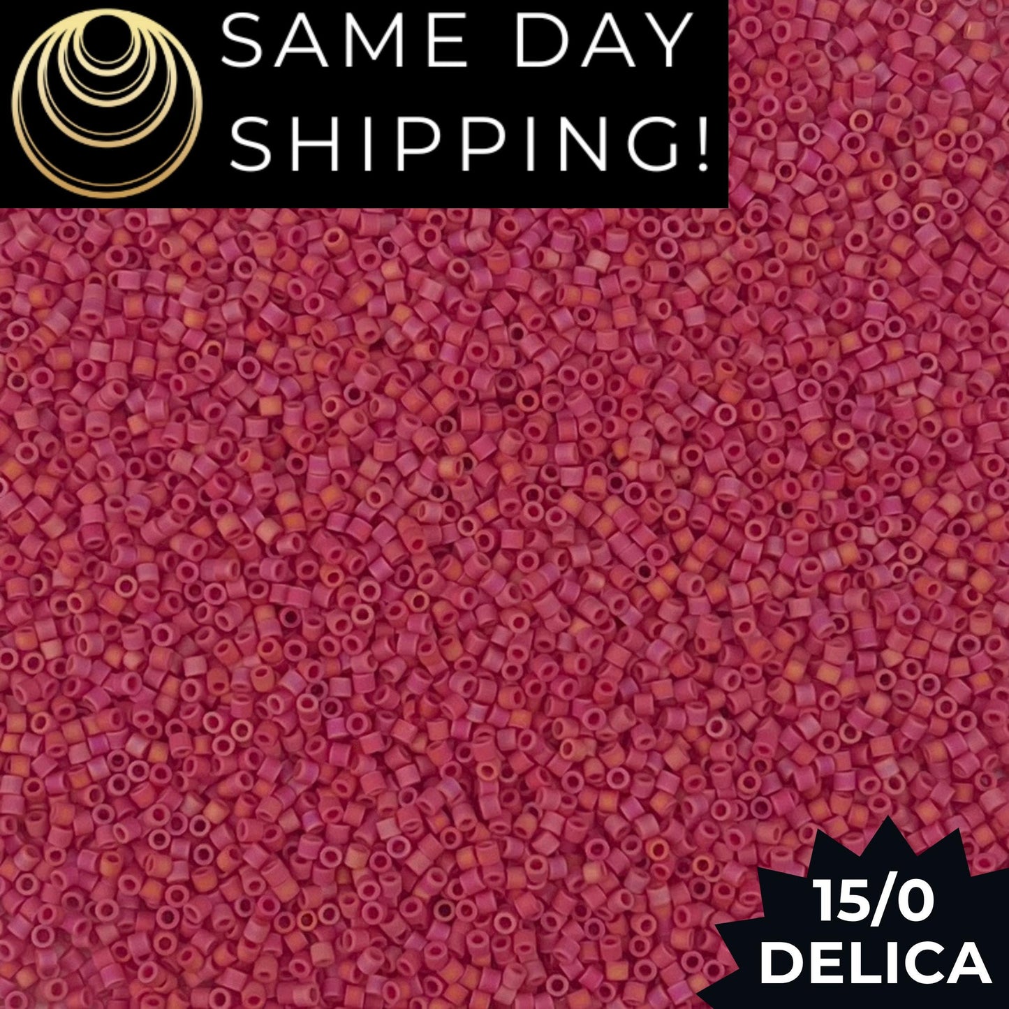 DBS0874 15/0 Miyuki Delica Matte Opaque Maroon AB