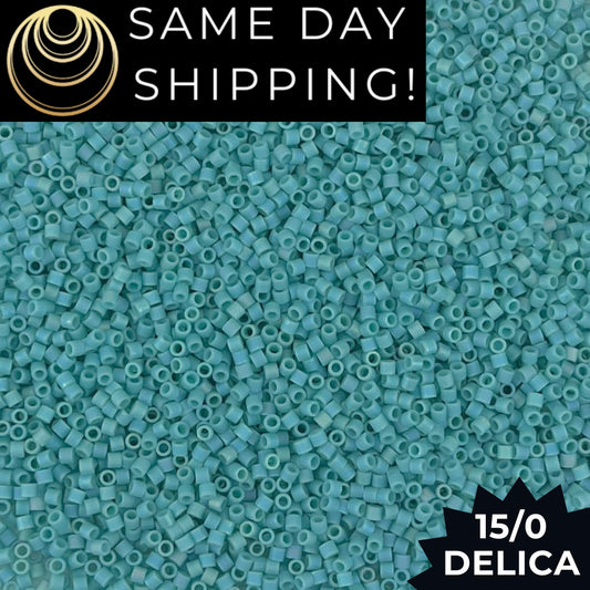 DBS0878 15/0 Miyuki Delica Matte Opaque Turquoise AB