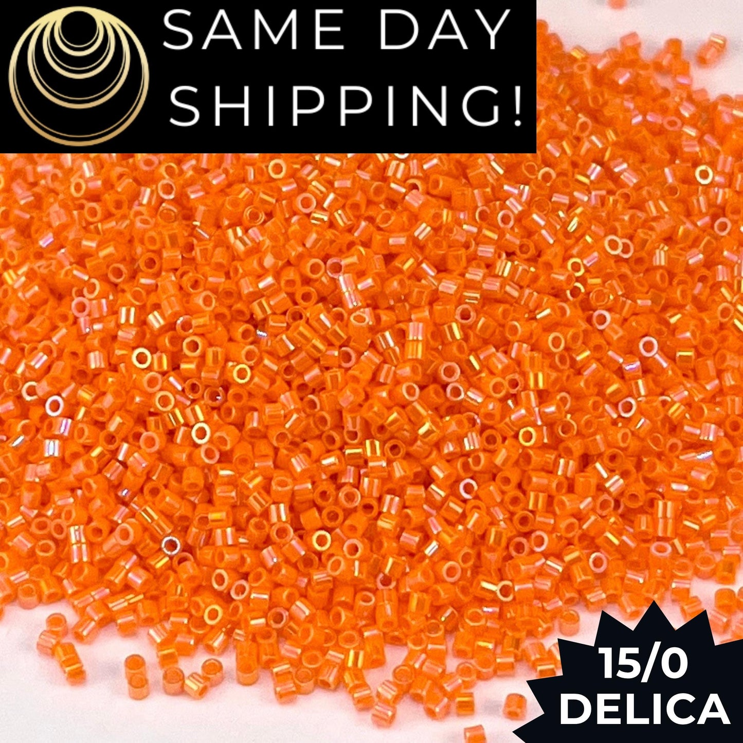 DBS1573 15/0 Miyuki Delica Opaque Mandarin AB