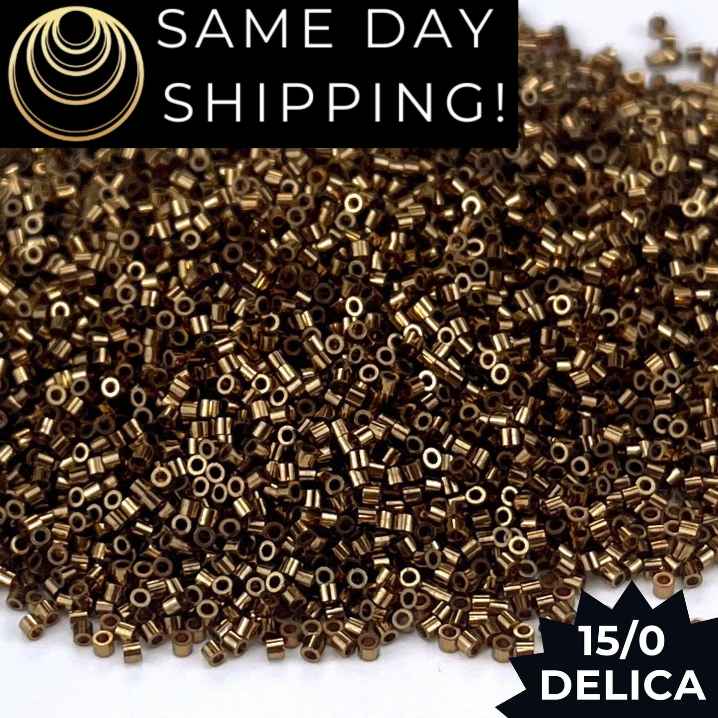 DBS0022L 15/0 Miyuki Delica Beads Metallic Light Bronze