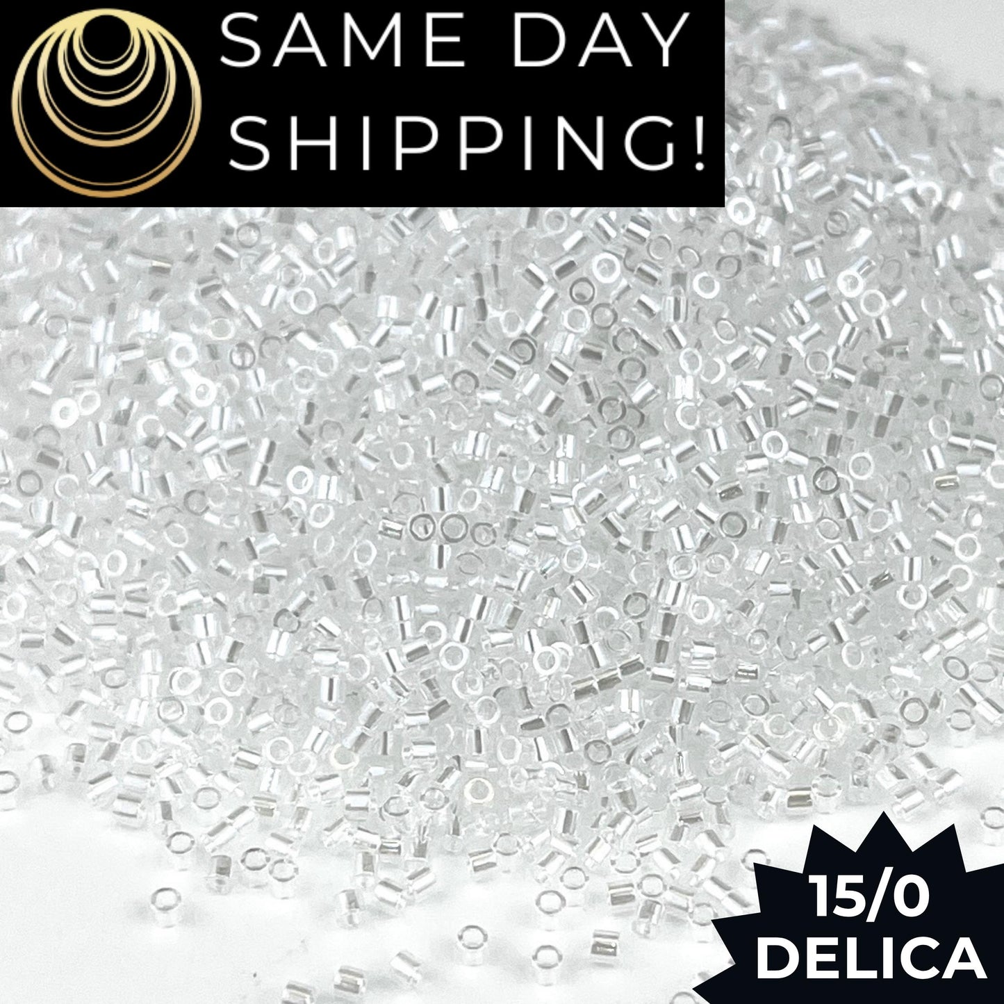 DBS0050 15/0 Miyuki Delica Beads Crystal Luster