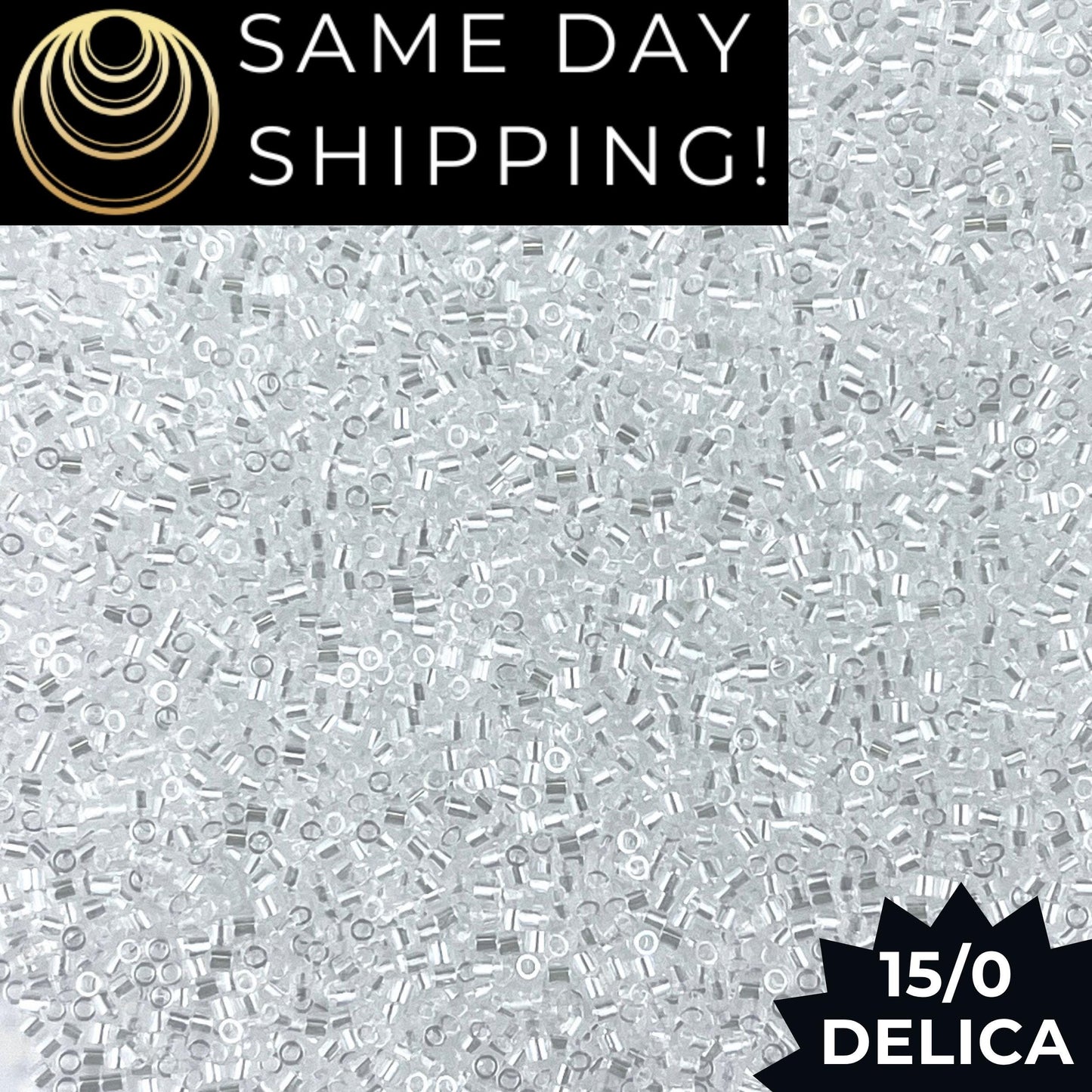 DBS0050 15/0 Miyuki Delica Beads Crystal Luster