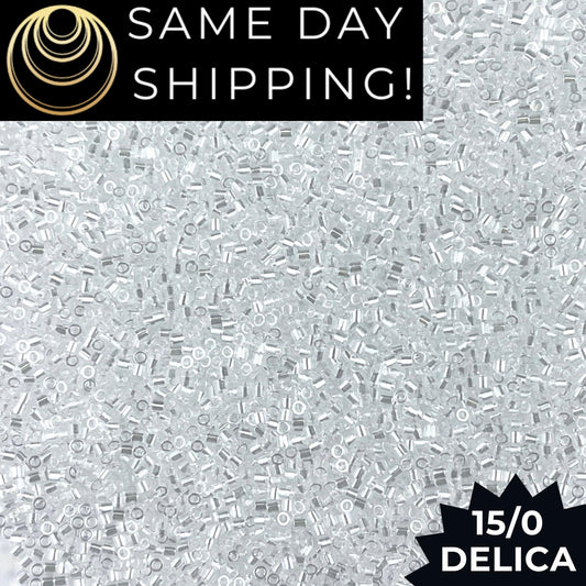 DBS0050 15/0 Miyuki Delica Beads Crystal Luster
