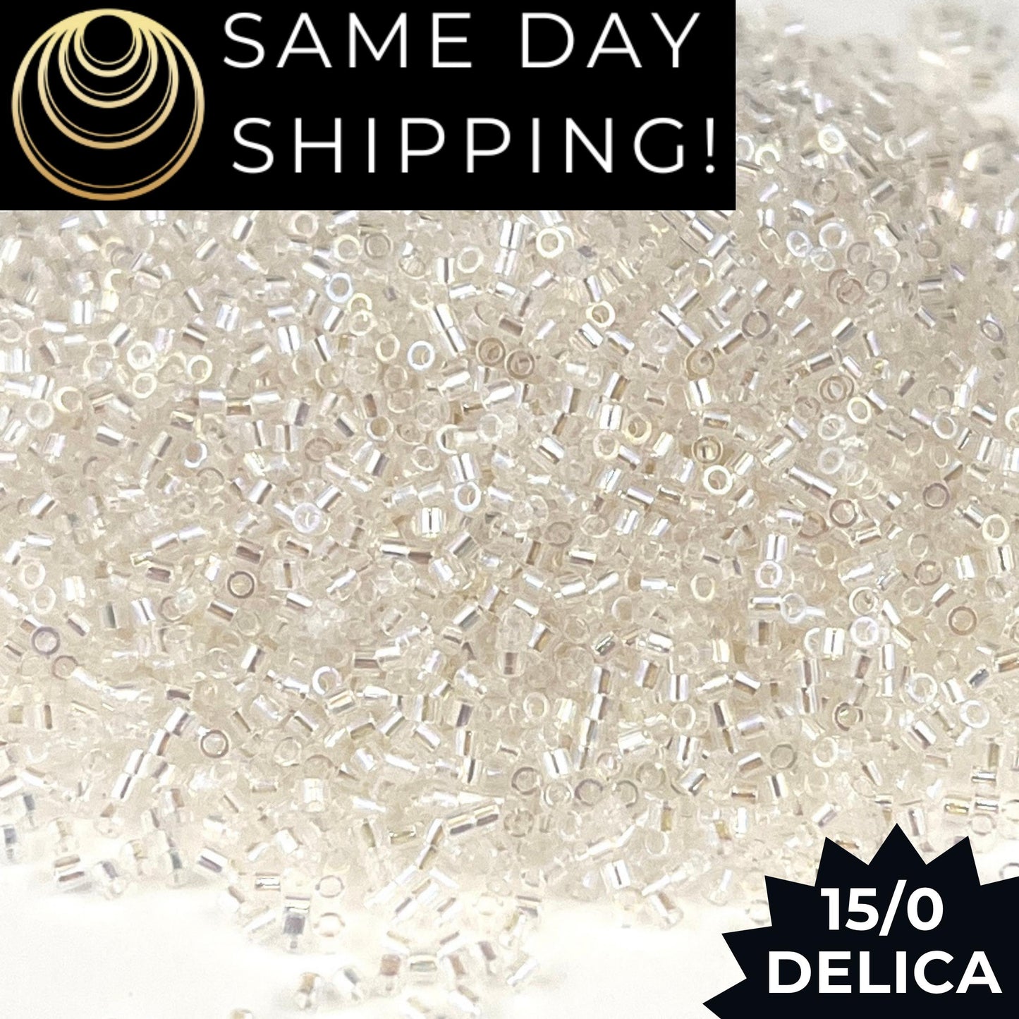 DBS0051 15/0 Miyuki Delica Beads Crystal AB