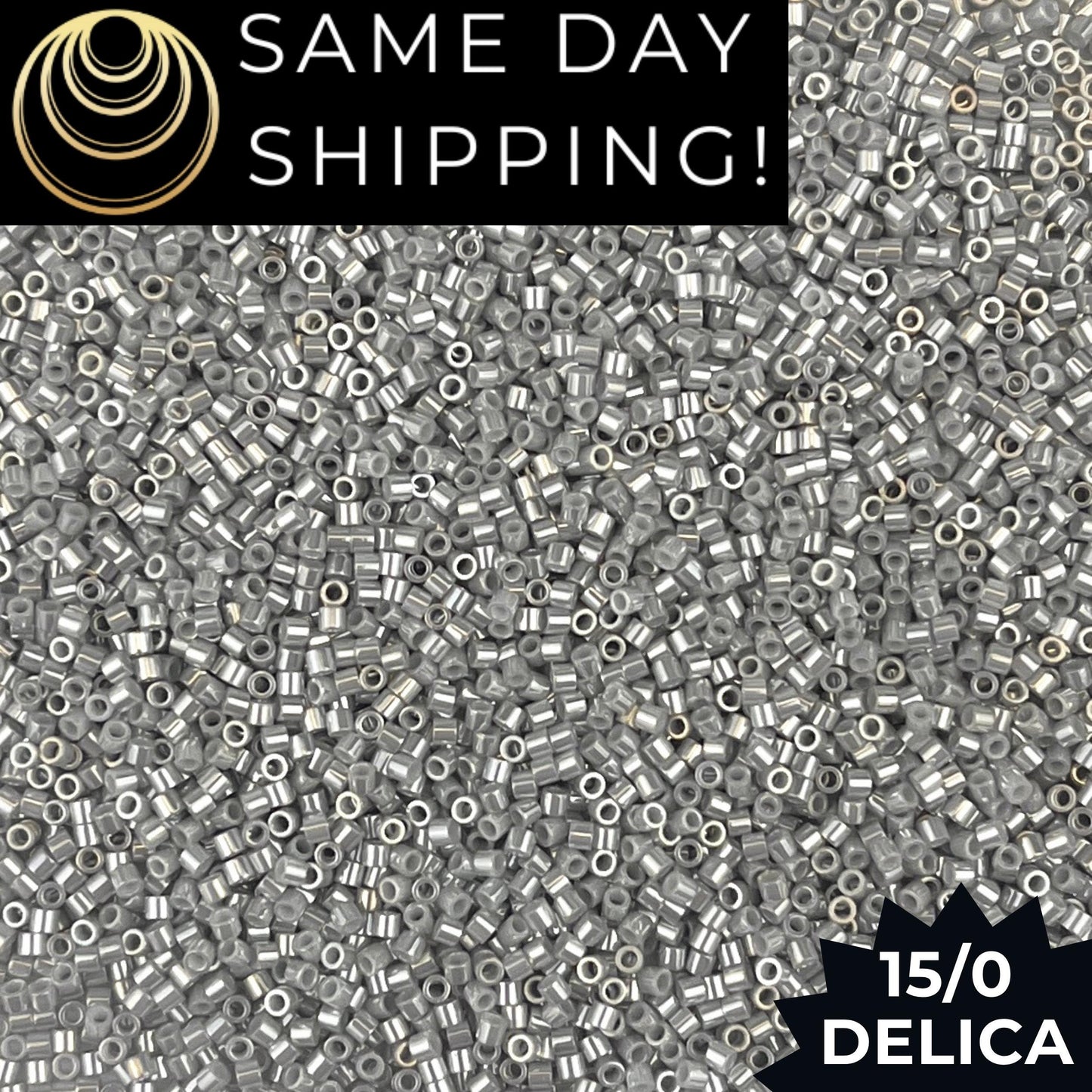 DBS0252 15/0 Miyuki Delica Beads Gray Ceylon