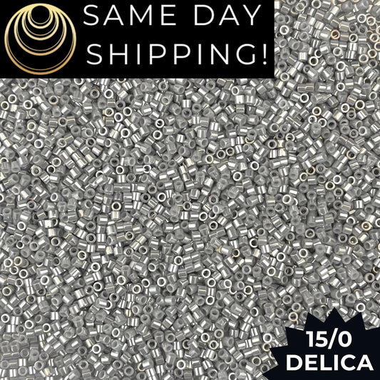 DBS0252 15/0 Miyuki Delica Beads Gray Ceylon