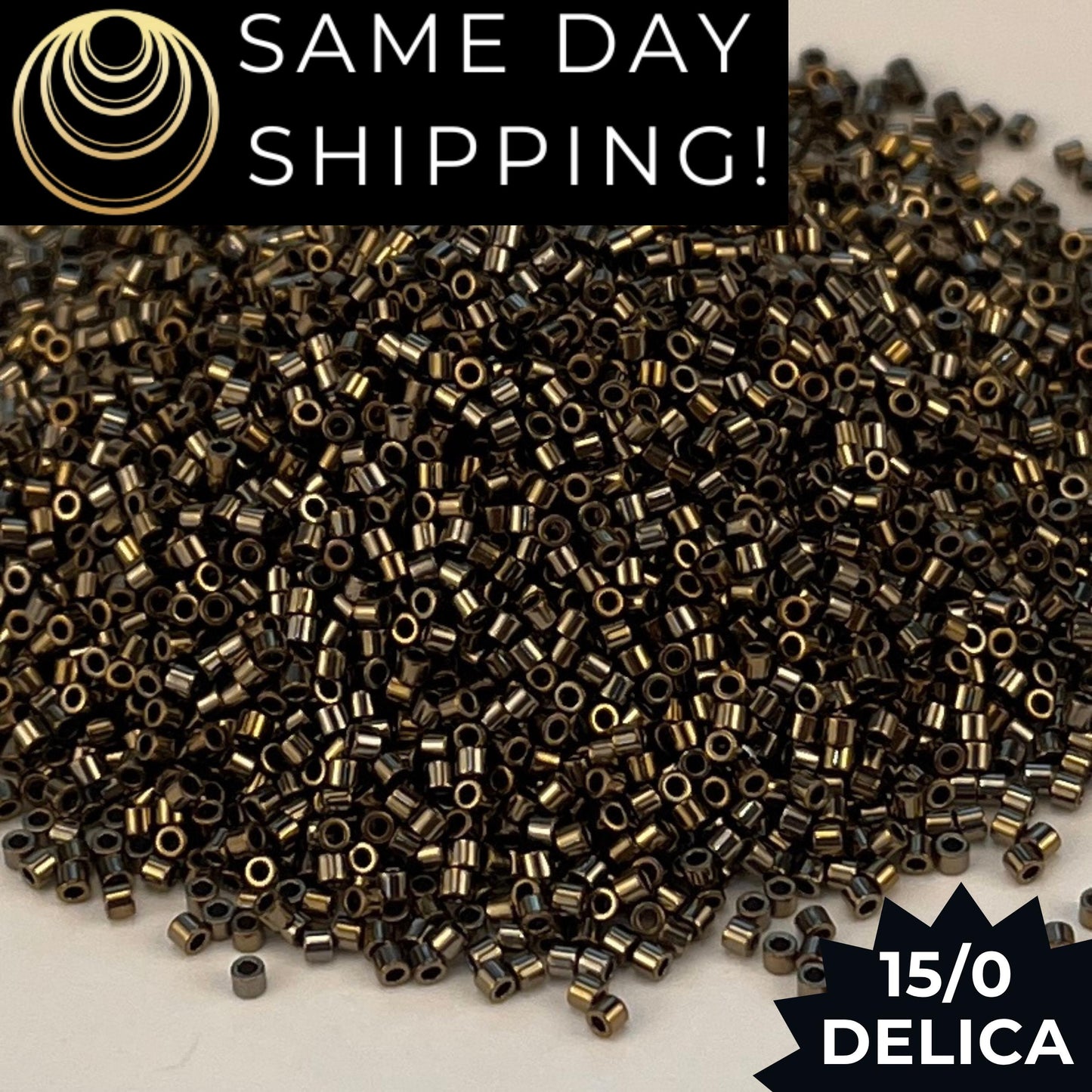 DBS0254 15/0 Miyuki Delica Beads Galvanized Tarnished Silver
