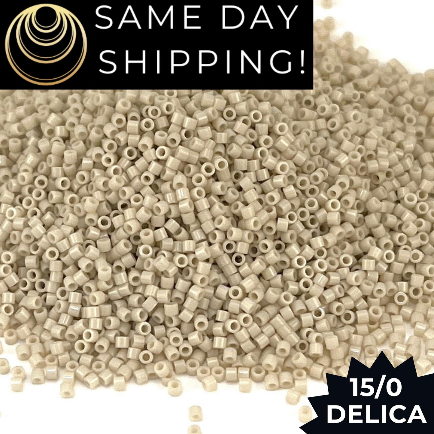 DBS0261 15/0 Miyuki Delica Beads Opaque Linen Luster