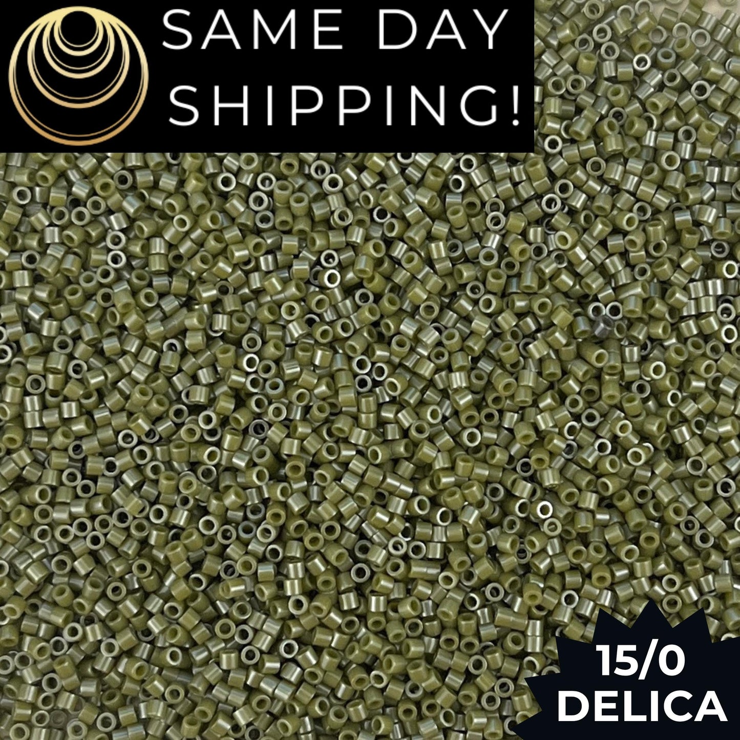 DBS0263 15/0 Miyuki Delica Beads Opaque Cactus Luster