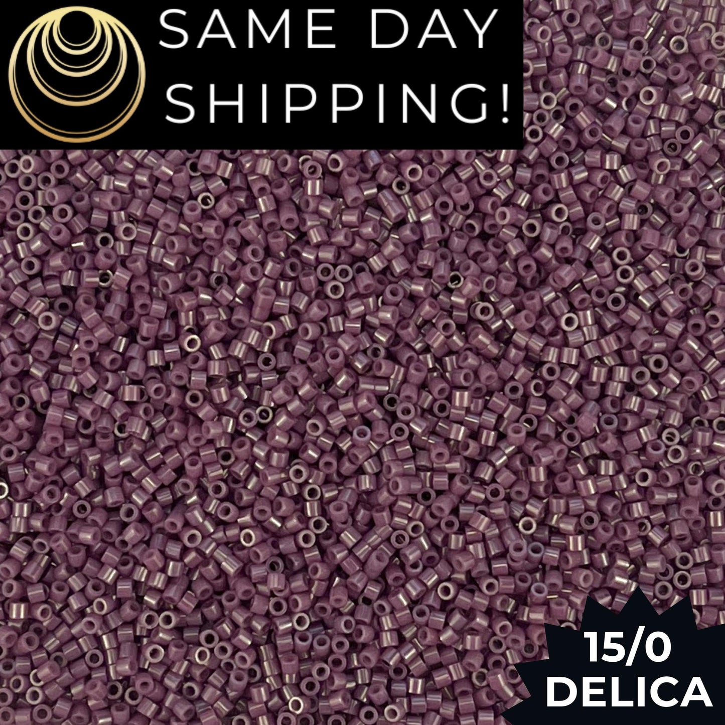 DBS0265 15/0 Miyuki Delica Beads Opaque Mauve Luster