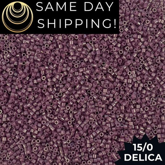 DBS0265 15/0 Miyuki Delica Beads Opaque Mauve Luster