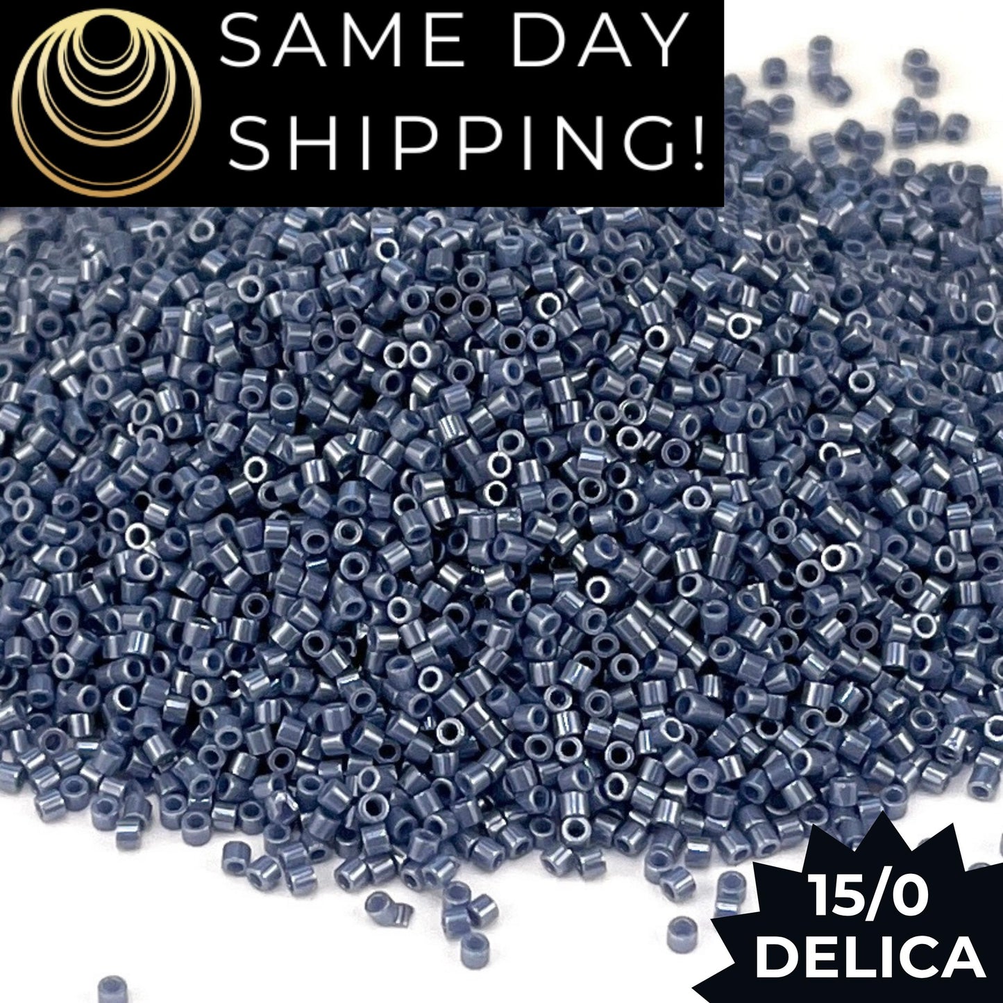 DBS0267 15/0 Miyuki Delica Beads Opaque Blueberry Luster