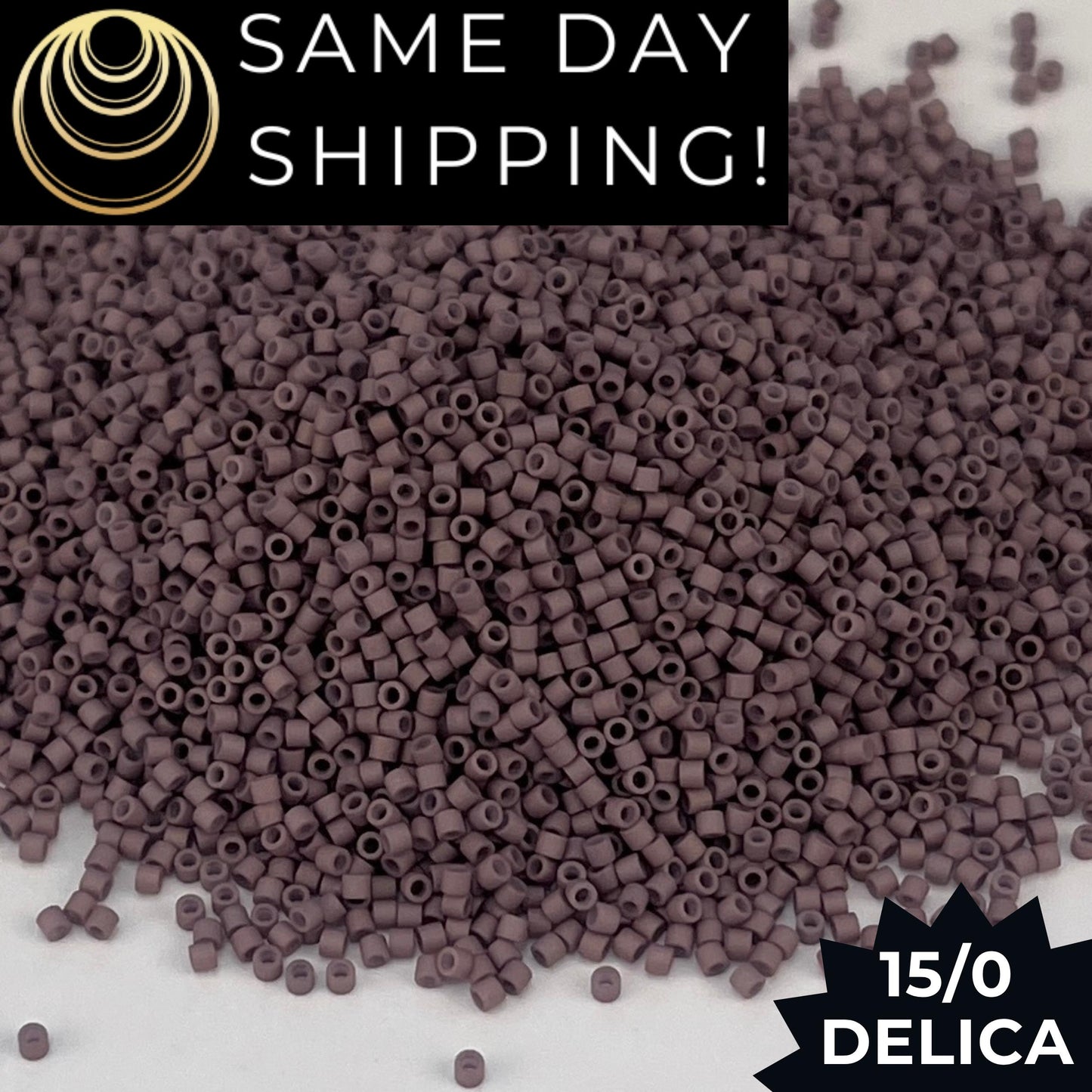 DBS0379 15/0 Miyuki Delica Beads Matte Opaque Old Rose Luster
