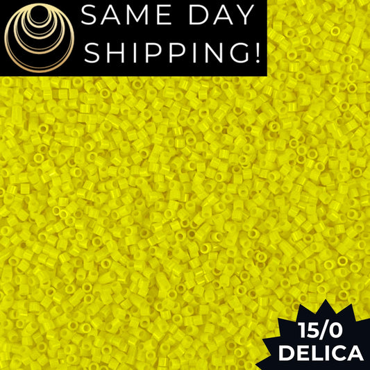 DBS0721 15/0 Miyuki Delica Beads Opaque Yellow