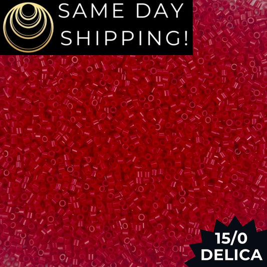 DBS0723 15/0 Miyuki Delica Beads Opaque Red
