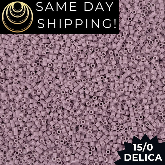 DBS0728 15/0 Miyuki Delica Beads Opaque Lilac