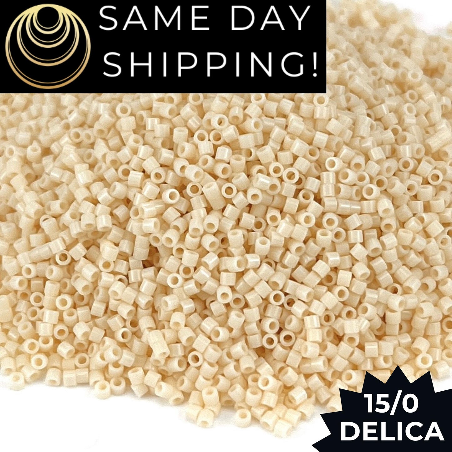 DBS0732 15/0 Miyuki Delica Beads Opaque Cream