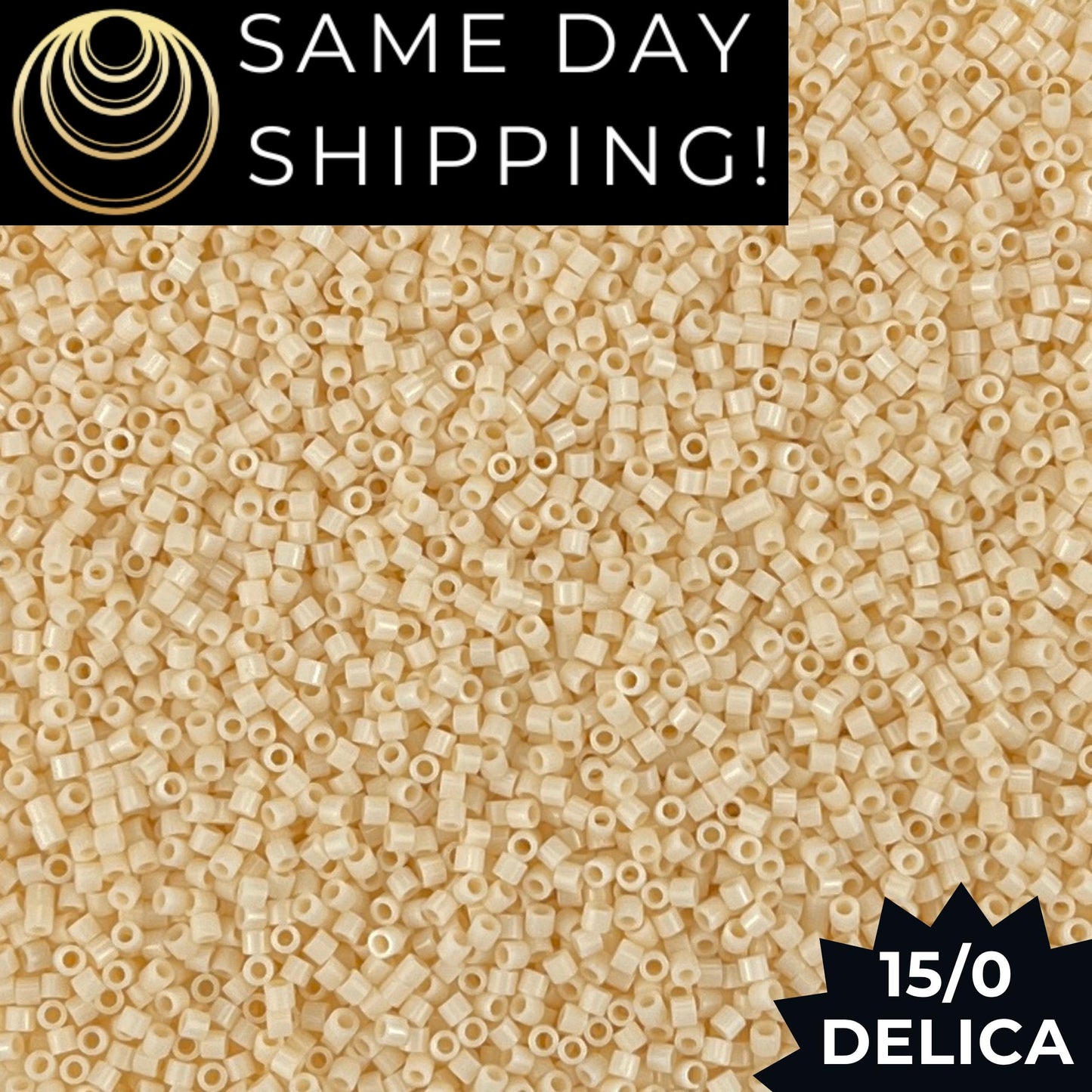 DBS0732 15/0 Miyuki Delica Beads Opaque Cream
