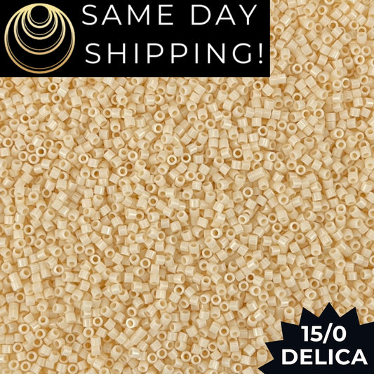 DBS0732 15/0 Miyuki Delica Beads Opaque Cream