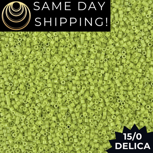 DBS0733 15/0 Miyuki Delica Beads Opaque Chartreuse