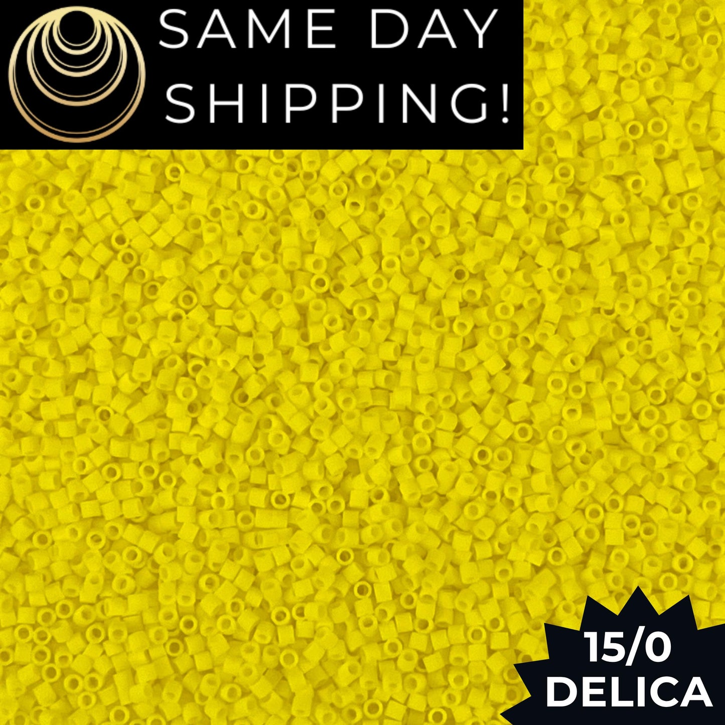 DBS0751 15/0 Miyuki Delica Beads Matte Opaque Yellow