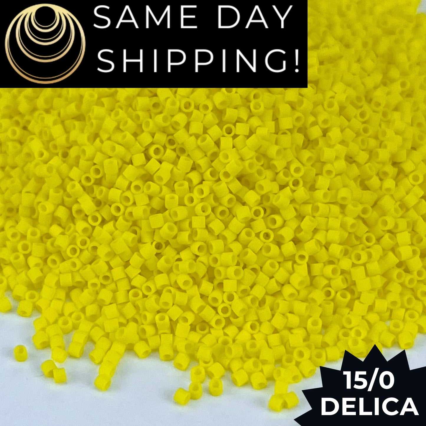 DBS0751 15/0 Miyuki Delica Beads Matte Opaque Yellow