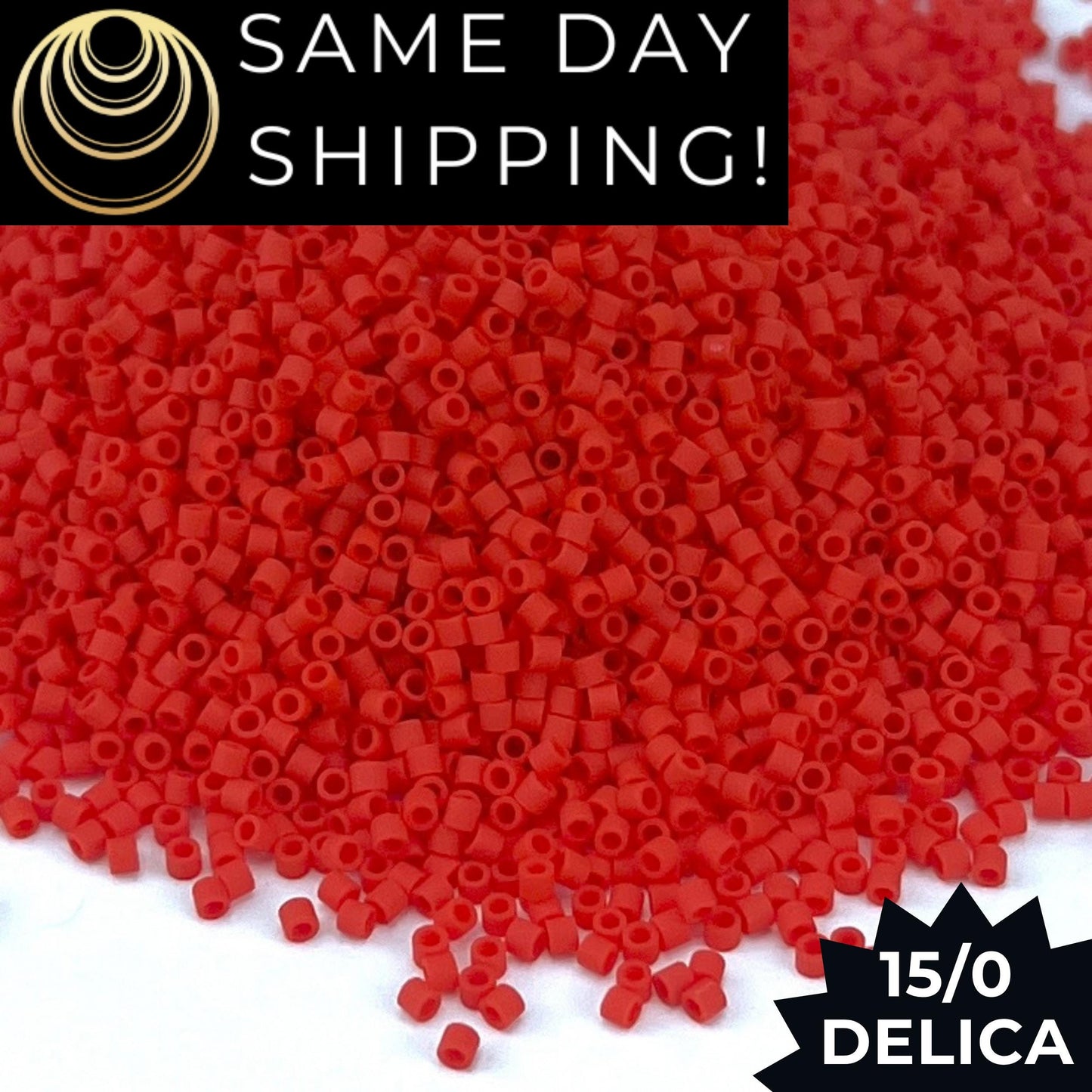 DBS0757 15/0 Miyuki Delica Beads Matte Opaque Light Red