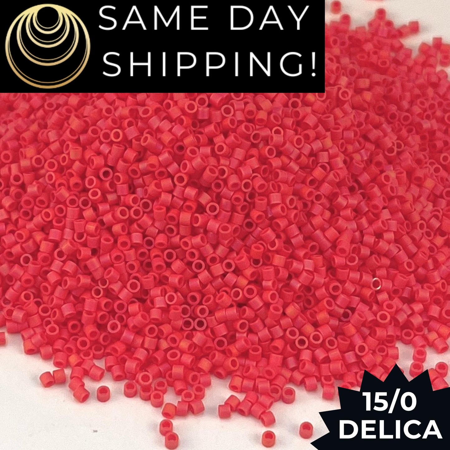 DBS0873 15/0 Miyuki Delica Matte Opaque Strawberry AB