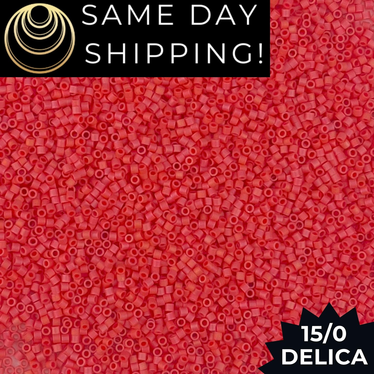 DBS0873 15/0 Miyuki Delica Matte Opaque Strawberry AB
