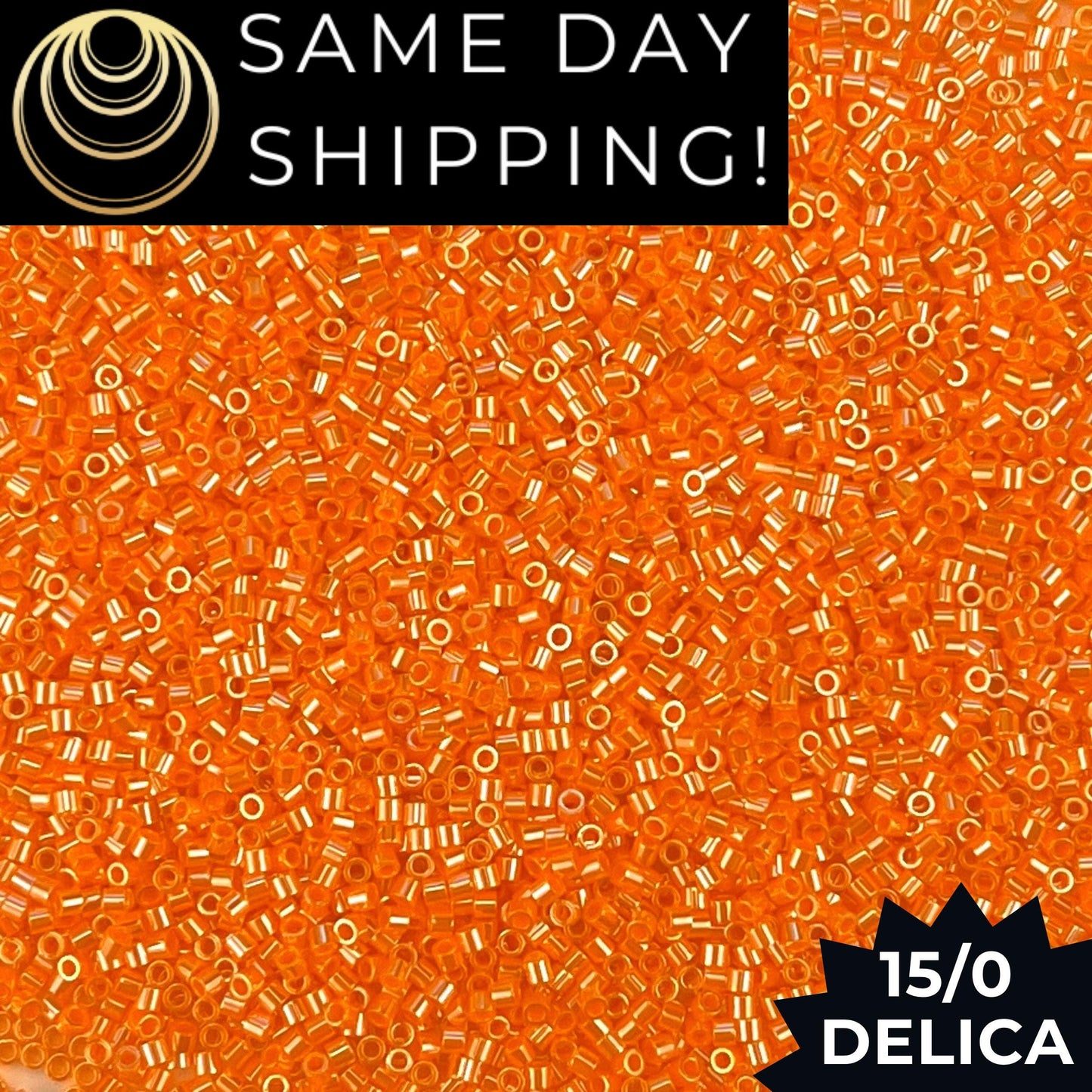 DBS1563 15/0 Miyuki Delica Opaque Mandarin Luster