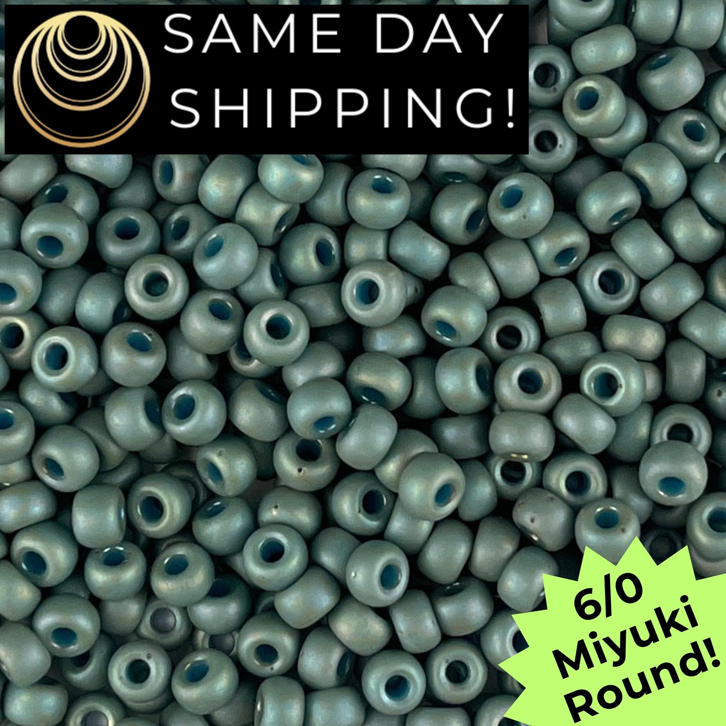6-4701 6/0 Miyuki Round OPQ FRST Glazed Celadon AB 20g Tube