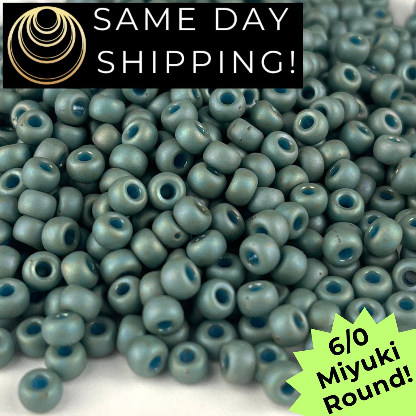 6-4701 6/0 Miyuki Round OPQ FRST Glazed Celadon AB 20g Tube