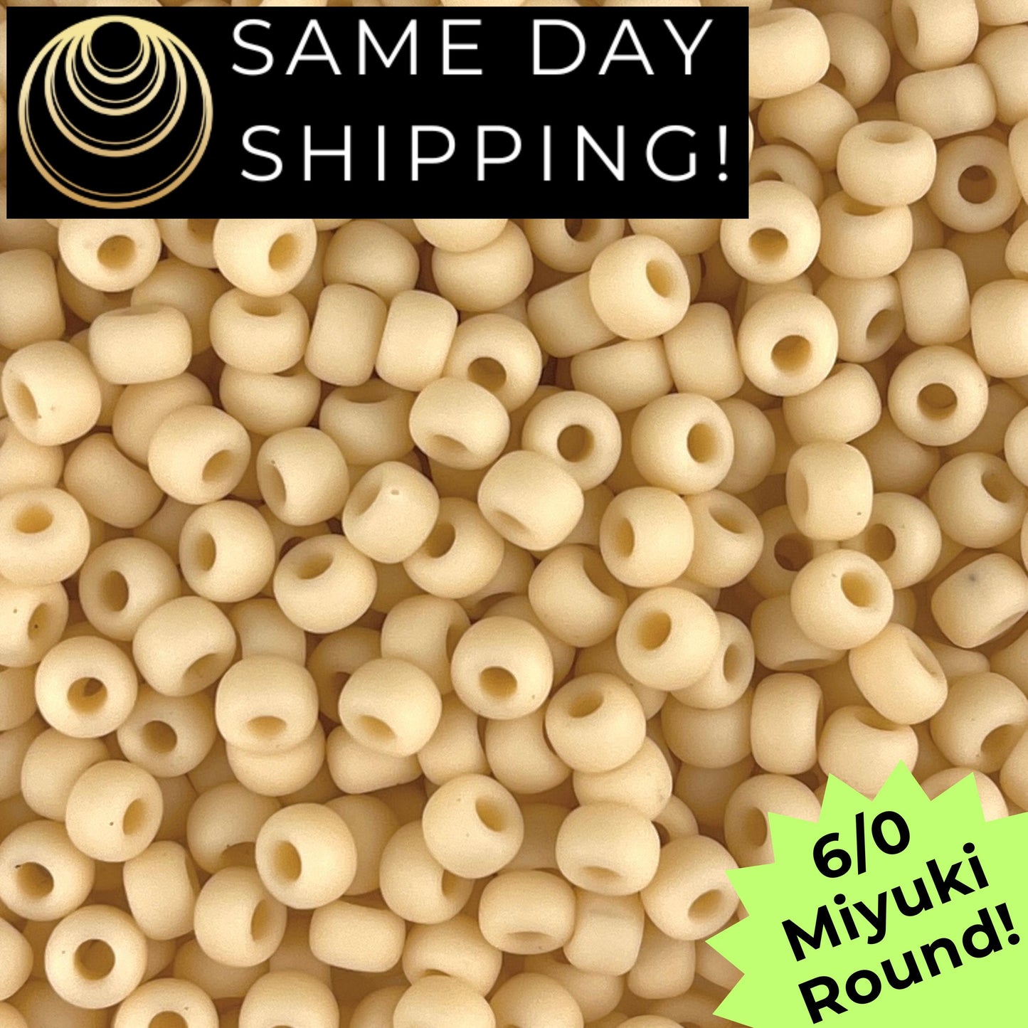 6-0492F 6/0 Miyuki Round MT OPQ Dark Cream 20g Tube