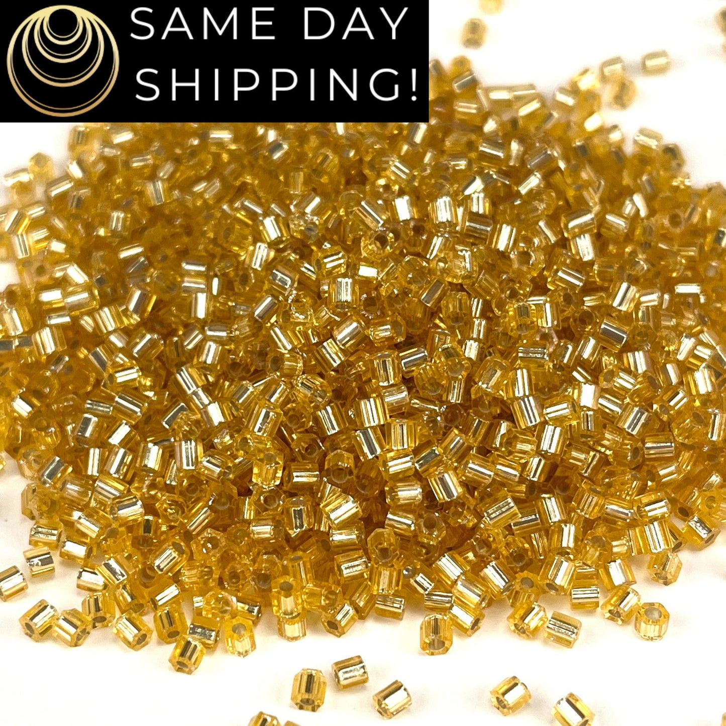 8C-0003 Miyuki 8/0 Hex Cut S/L Gold 20g Tube