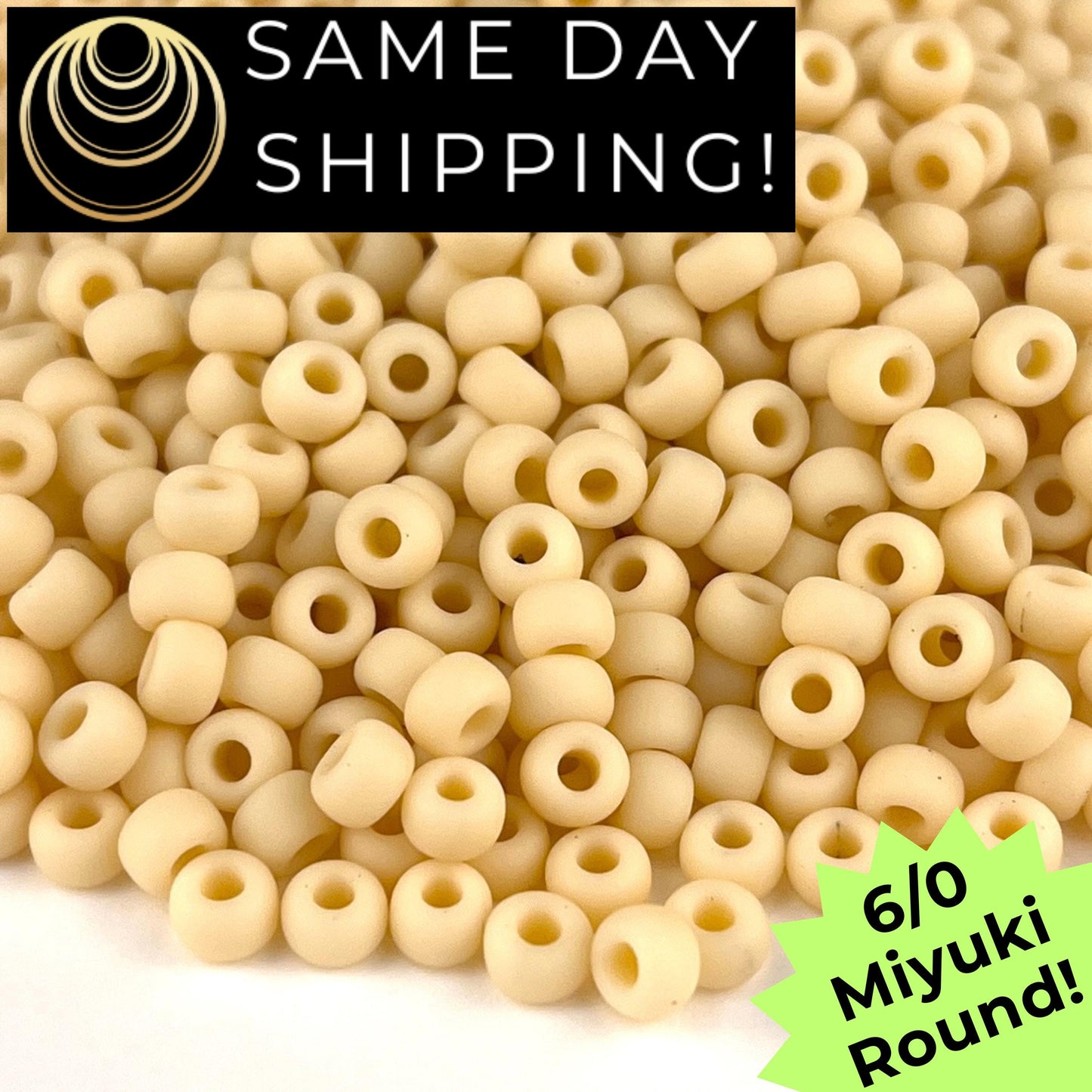 6-0492F 6/0 Miyuki Round MT OPQ Dark Cream 20g Tube