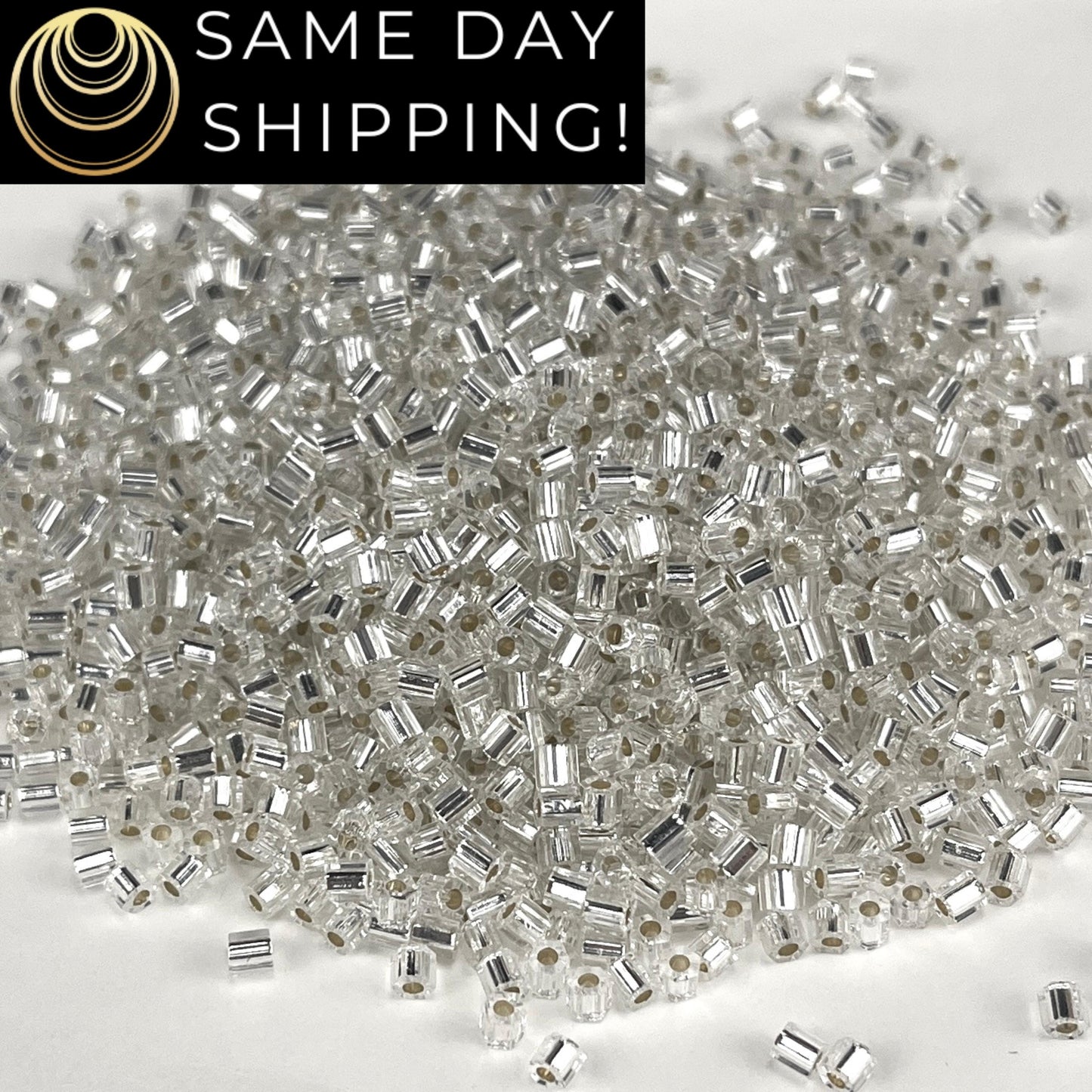 8C-0001 Miyuki 8/0 Hex Cut S/L Crystal 20g Tube