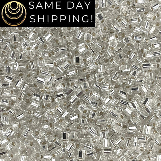 8C-0001 Miyuki 8/0 Hex Cut S/L Crystal 20g Tube