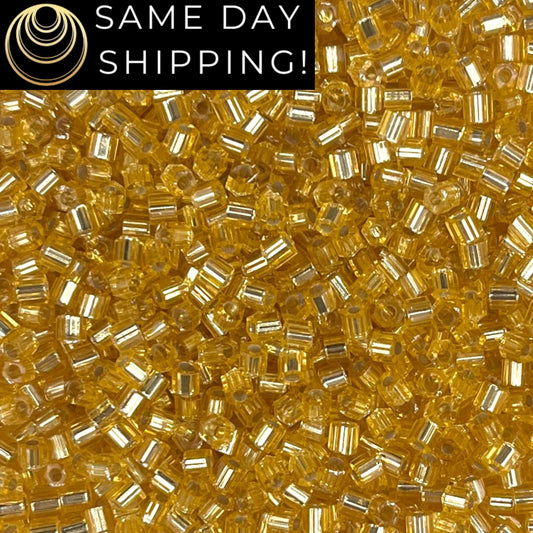 8C-0003 Miyuki 8/0 Hex Cut S/L Gold 20g Tube