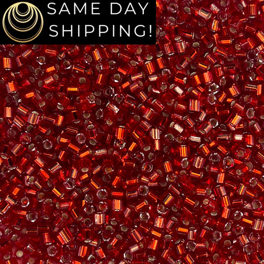 8C-0011 Miyuki 8/0 Hex Cut S/L Ruby 20g Tube