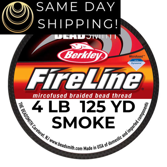 4LB, 125YD Smoke FireLine Beading Thread