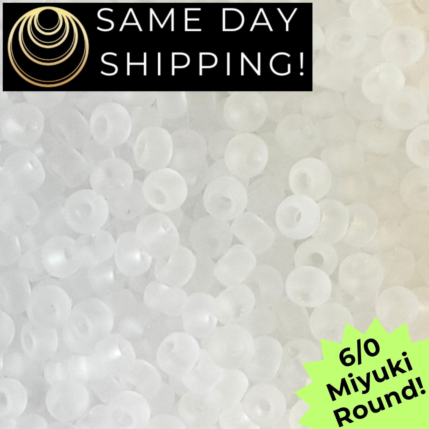 6-0131F Miyuki 6/0 Round Matte Transparent Crystal 20g Tube