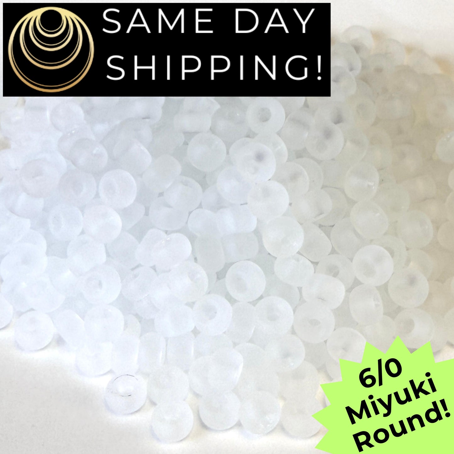 6-0131F Miyuki 6/0 Round Matte Transparent Crystal 20g Tube